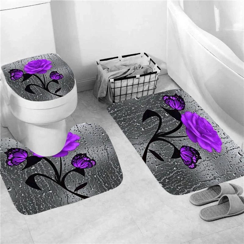 Hot HD Digital Printing Polyester Waterproof Polyester Flower Bathroom Hotel Shower Curtain by eprolo
