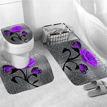 Hot HD Digital Printing Polyester Waterproof Polyester Flower Bathroom Hotel Shower Curtain by eprolo