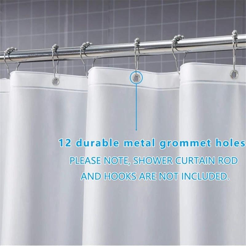 Bathroom Shower Lining Frosted Plastic Extra Long Shower Curtain Liner With Magnet Metal Eyelets Thickened Shower Curtain by eprolo