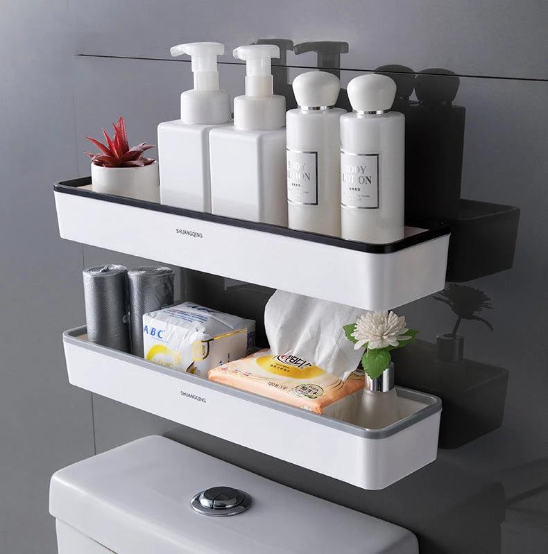 Storage Artifact Above the Toilet Bathroom Bathroom Wall Mounted Non Perforated Multifunctional Toilet Storage Rack by eprolo