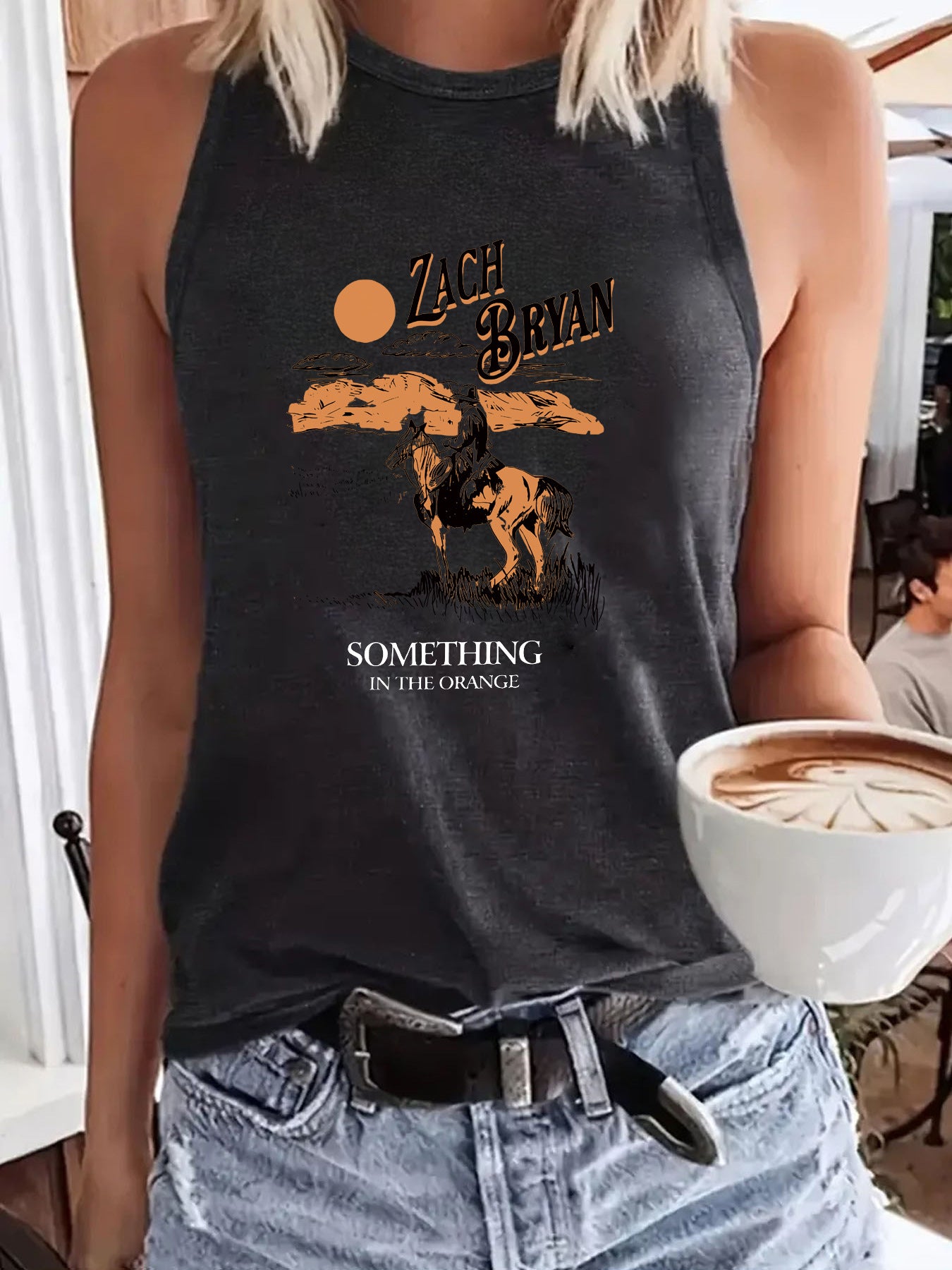 Chaleco estampado vaquero del oeste