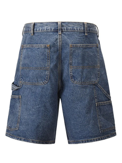 Bermudas de mezclilla lavada para hombre