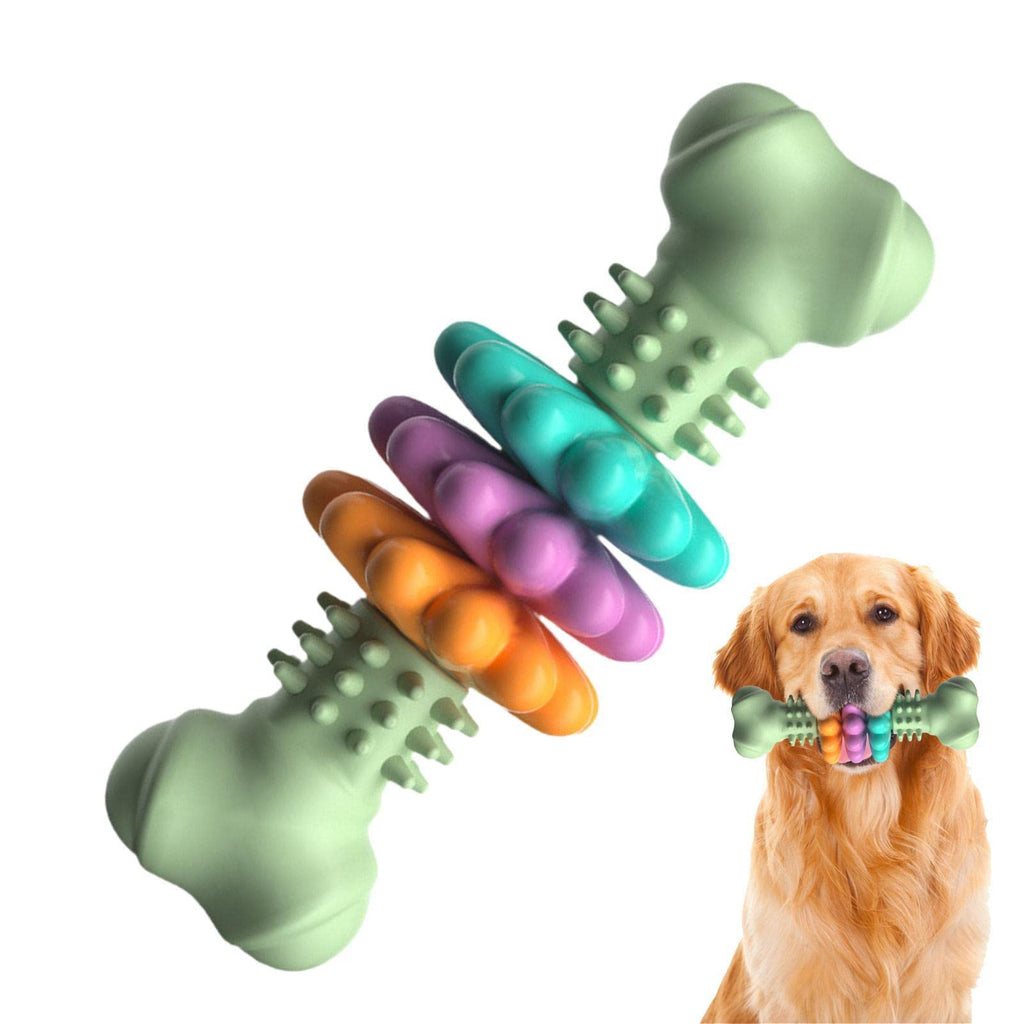 Juguete masticable para perros, tipo hueso, juguetes para limpiar los dientes de perros, juguete masticable de hueso TPR indestructible resistente a mordeduras, juguetes para la dentición, productos para mascotas