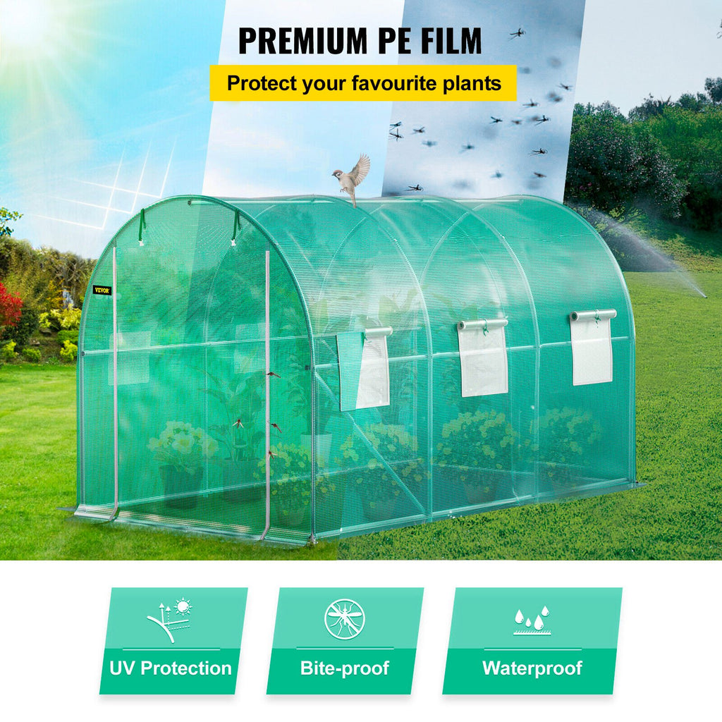 Walk-in Tunnel Greenhouse, 12 X 7 X 7 Ft Portable Plant Hot House