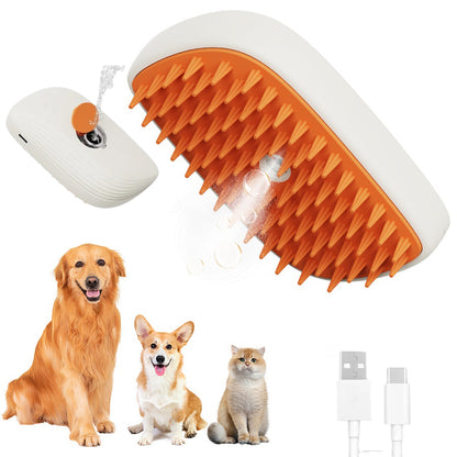 Cepillo de vapor USB recargable para mascotas, peine de masaje en spray, herramientas de aseo para mascotas, peine de vapor para gatos, productos para mascotas