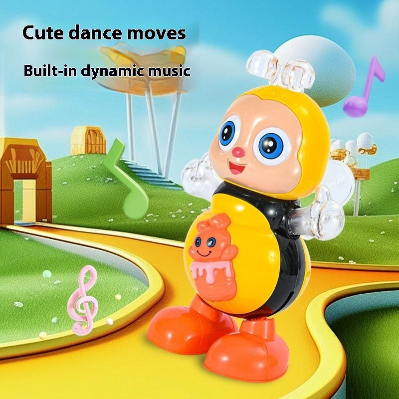 Swing Cartoon Bee Electric Lamplight Music Toy