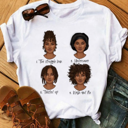 Camiseta de manga corta holgada para mujer