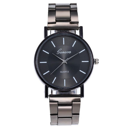 Montre neutre pour femmes, simple et à la mode, avec bracelet en acier et mouvement à quartz