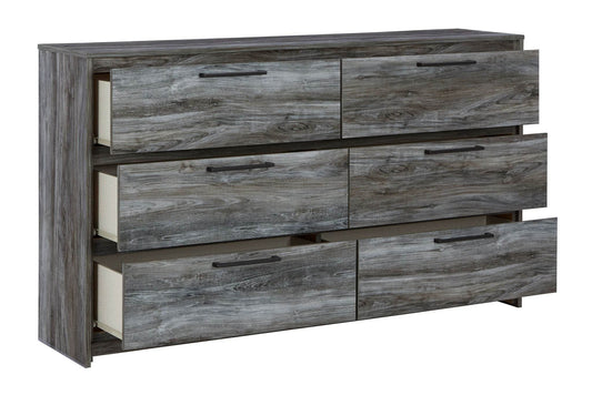 Gray Six Drawer Baystorm Dresser High Storage Beachy Style Furniture-2
