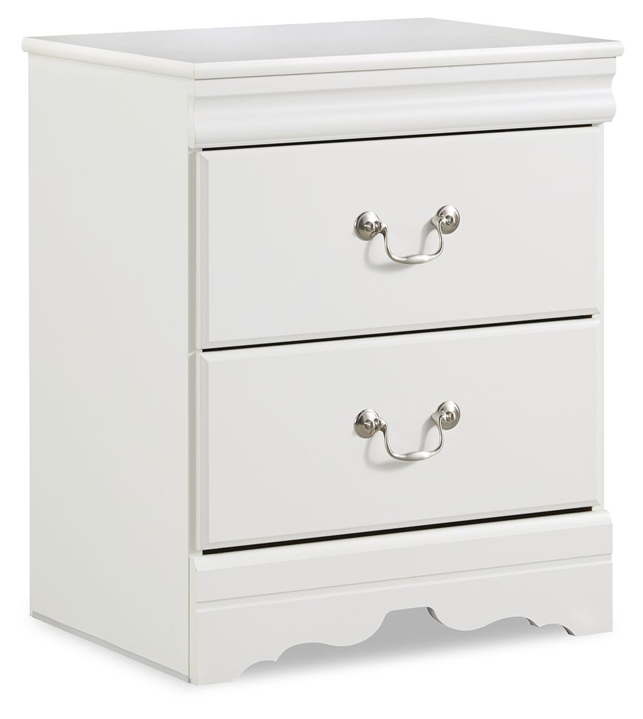 Anarasia - Two Drawer Night Stand - White-0