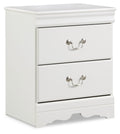 Anarasia - Two Drawer Night Stand - White-0
