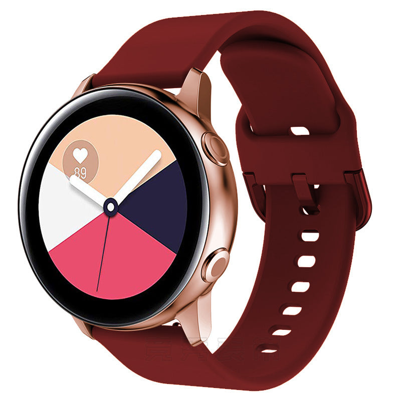Bracelet universel en silicone 20 ou 22 mm pour montre connectée