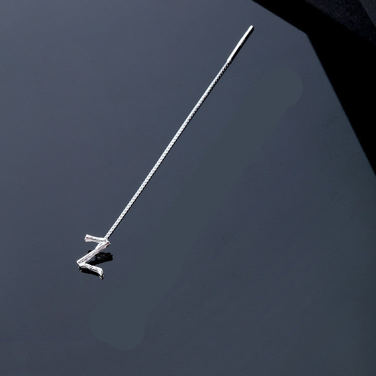 Joyas de moda de plata de ley 925 con 26 letras, pendientes colgantes para mujer, estilo clásico inglés minimalista, pendientes de estudiante, fiesta, regalo de joyería para amigos