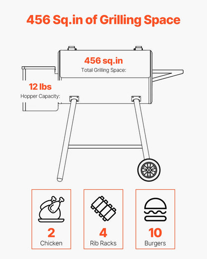 Wood Pellet Grill Smoker Outdoor Electric BBQ Grills