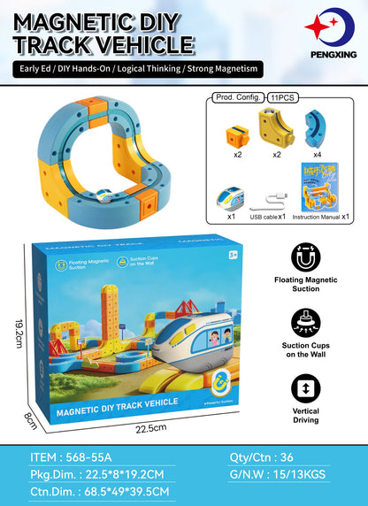 Jouet de construction de piste de lévitation magnétique électrique pour enfants