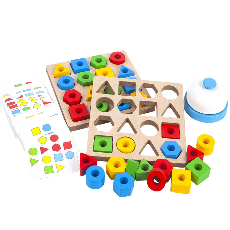 Jouets de société de loisirs avec blocs géométriques à encastrer