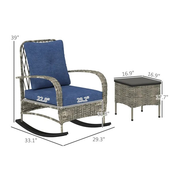Sillón chaise longue de ratán, conjunto de muebles de patio de mimbre