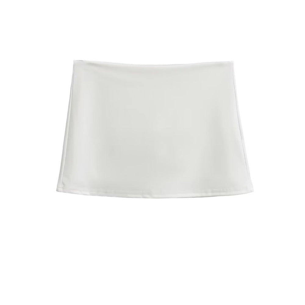 Jupe courte taille basse de sport rétro extensible coupe slim pour femme