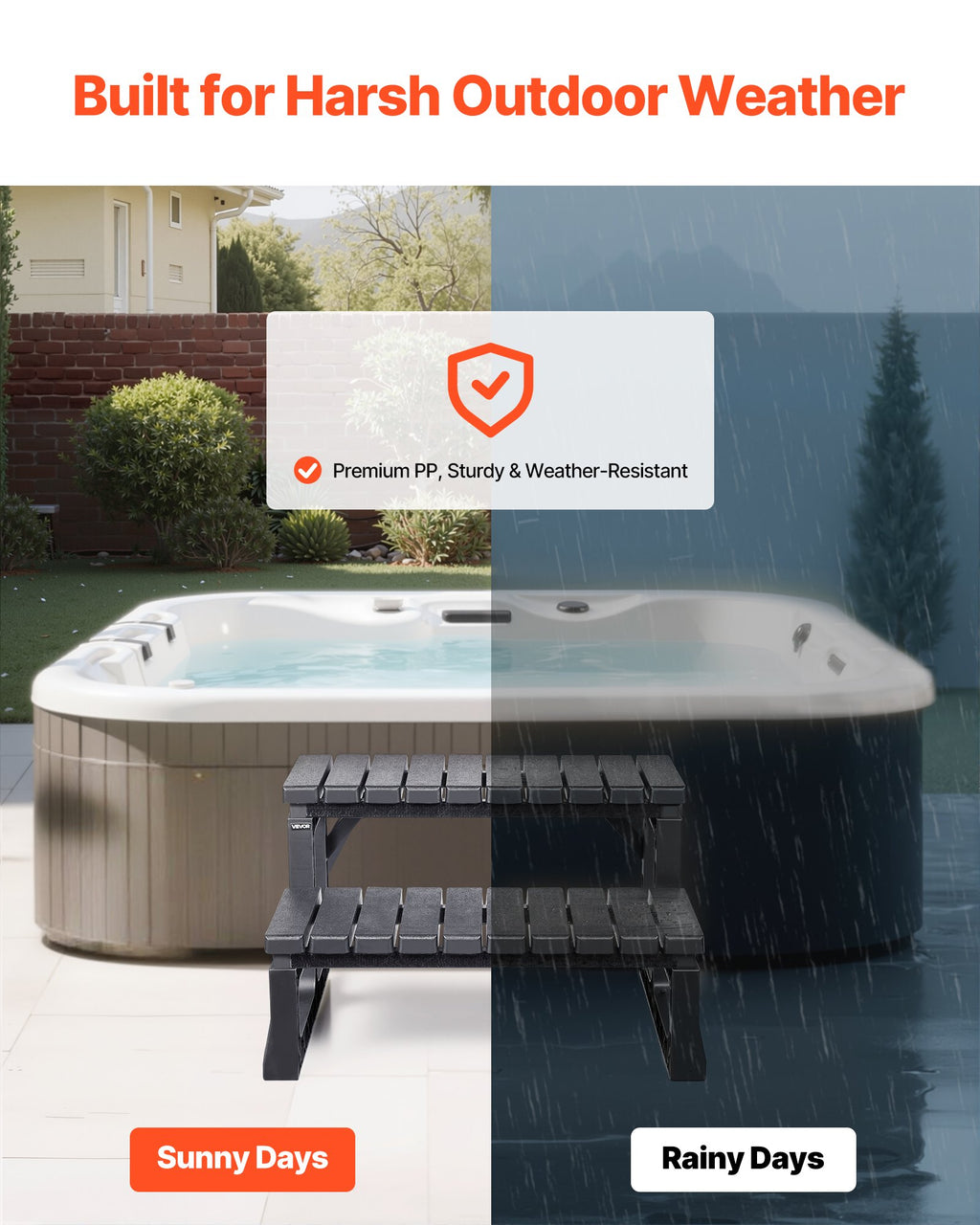 Hot Tub Steps, 2-Step Spa Outdoor Stairs