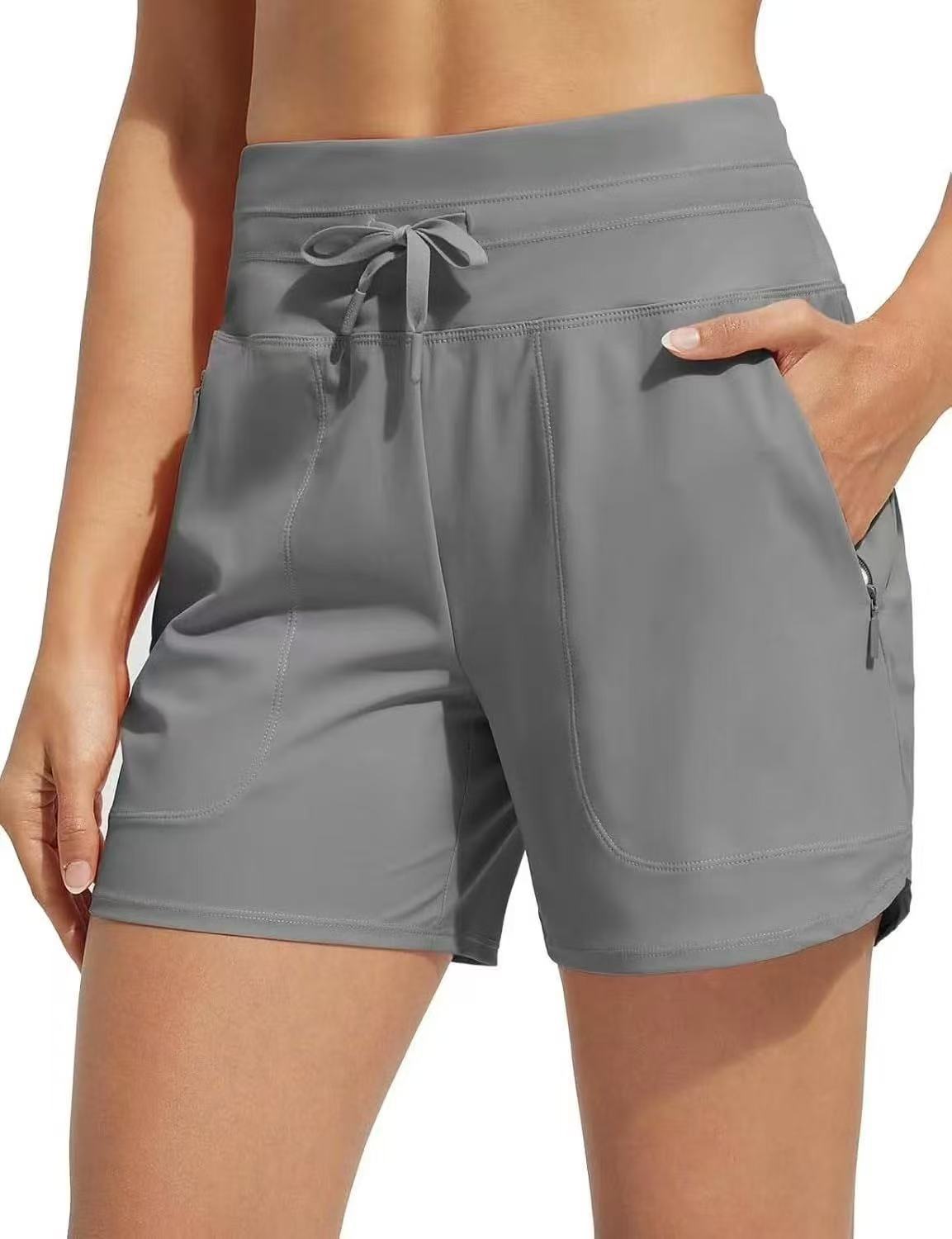 Shorts de sport amples décontractés de yoga taille haute européens et américains