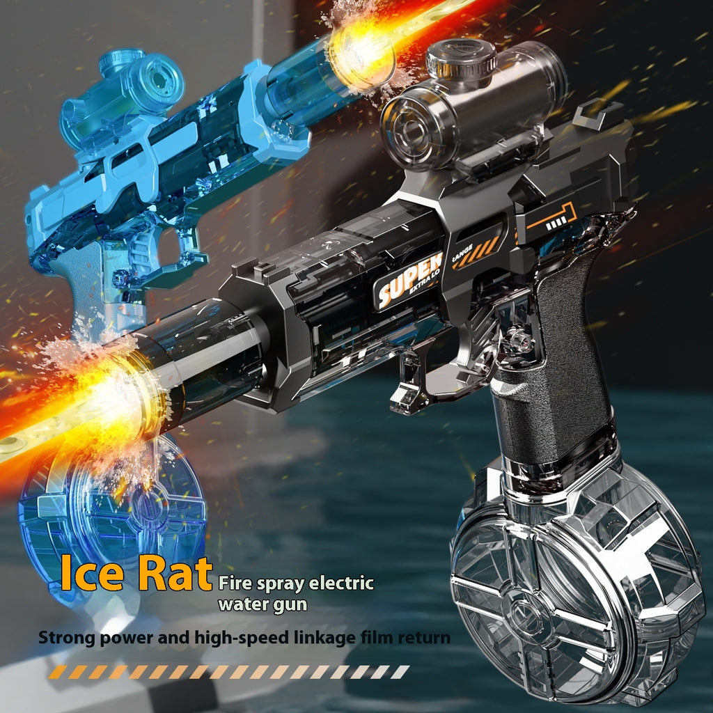 Nouveau pistolet à eau électrique Ice Mouse Ice Explosion, haute vitesse, tir continu, rechargement à liaison, grande capacité pour enfants