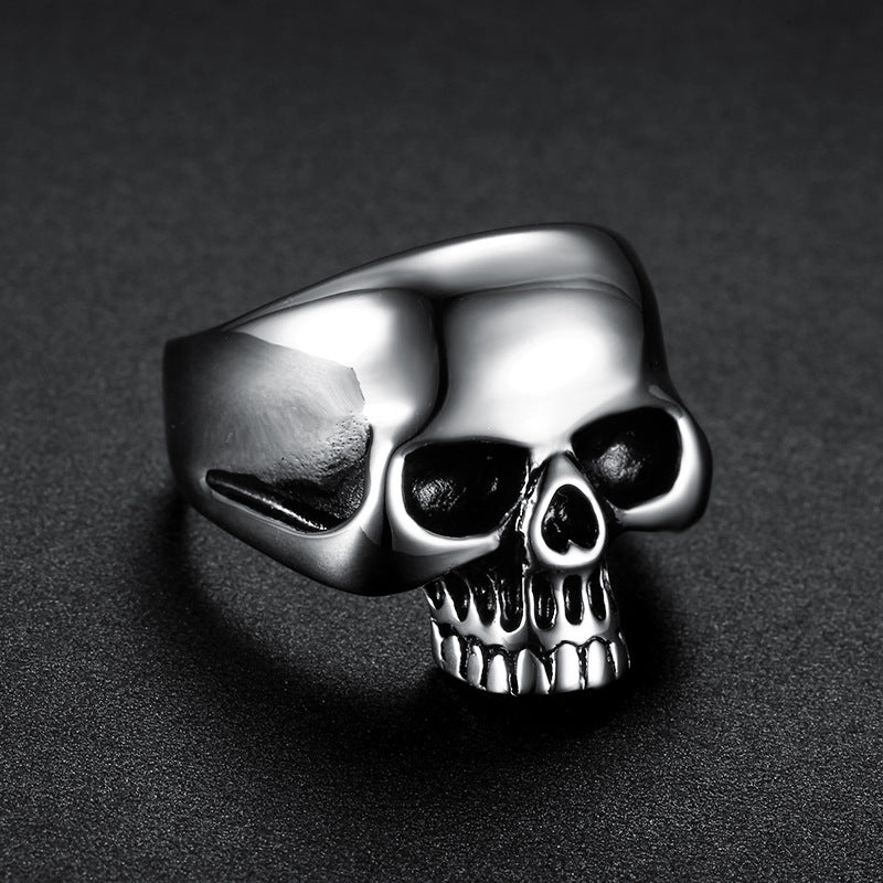 Série de bagues tête de mort style punk unique pour homme