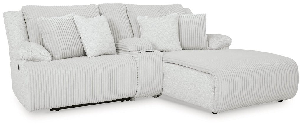 Top Tier - 3-Piece Reclining Sectional Sofa With Raf Chaise - Fabric - Alloy-0