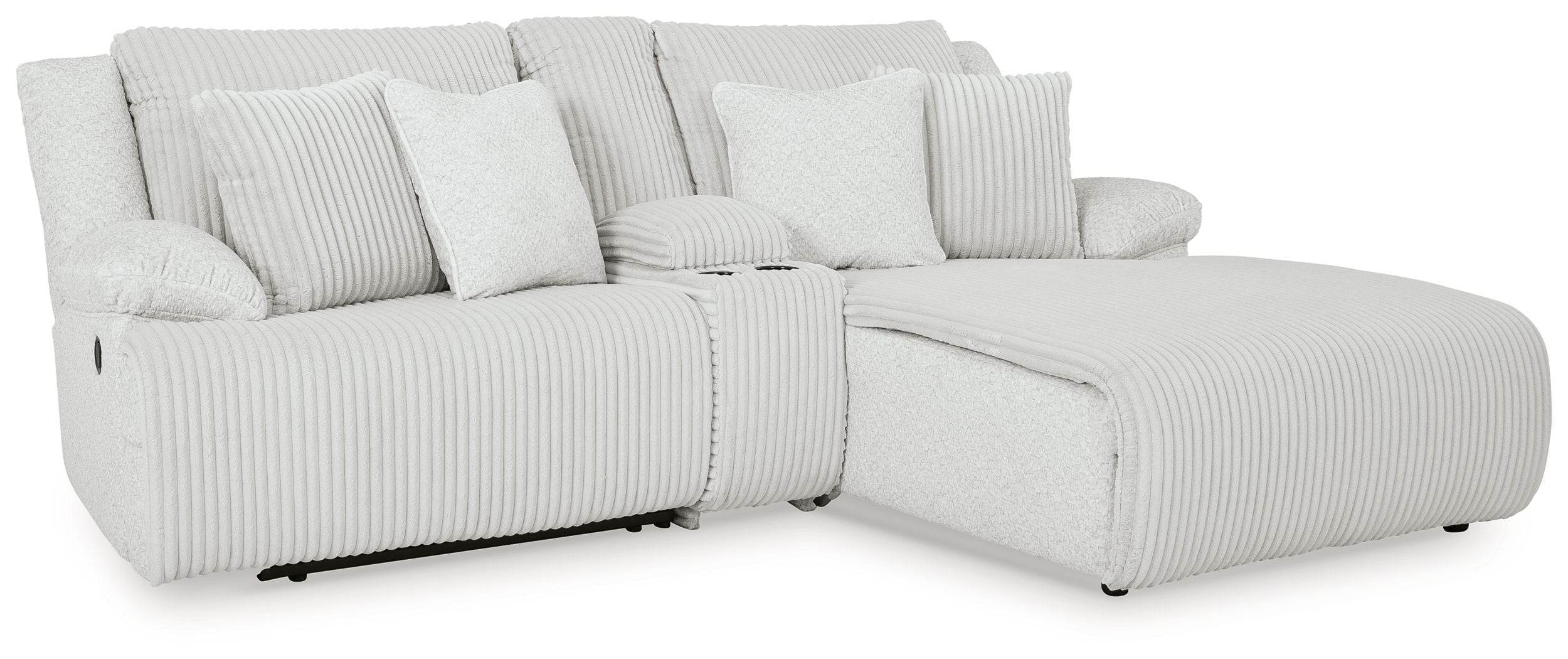 Top Tier - 3-Piece Reclining Sectional Sofa With Raf Chaise - Fabric - Alloy-0