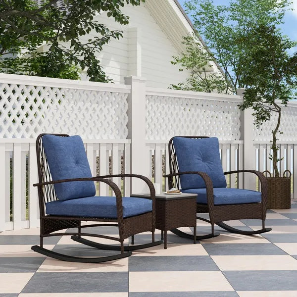 Sillón chaise longue de ratán, conjunto de muebles de patio de mimbre