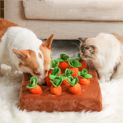 Jouets pour chiens et chats – Peluche de carotte – Tapis de fouille – Jouet à mâcher durable pour chiots et chats – Accessoires pour chiens