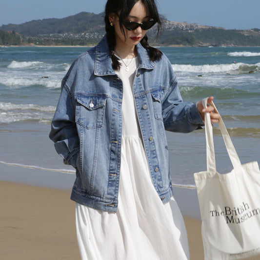 Chaqueta vaquera americana vintage estilizada Ins