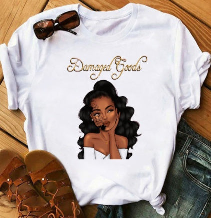 Camiseta de manga corta holgada para mujer