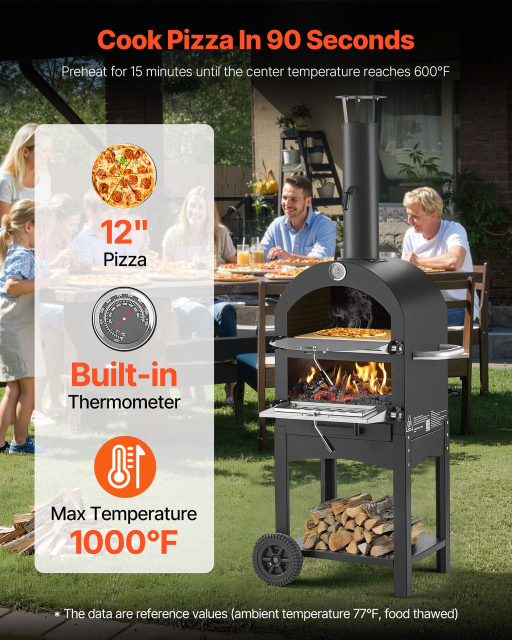 Outdoor Pizza Oven, 12" Pellet Fire Ovens