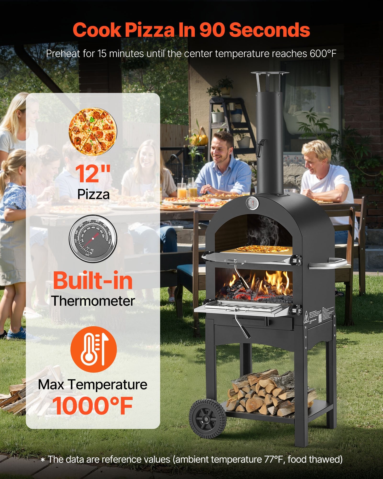 Outdoor Pizza Oven, 12" Pellet Fire Ovens