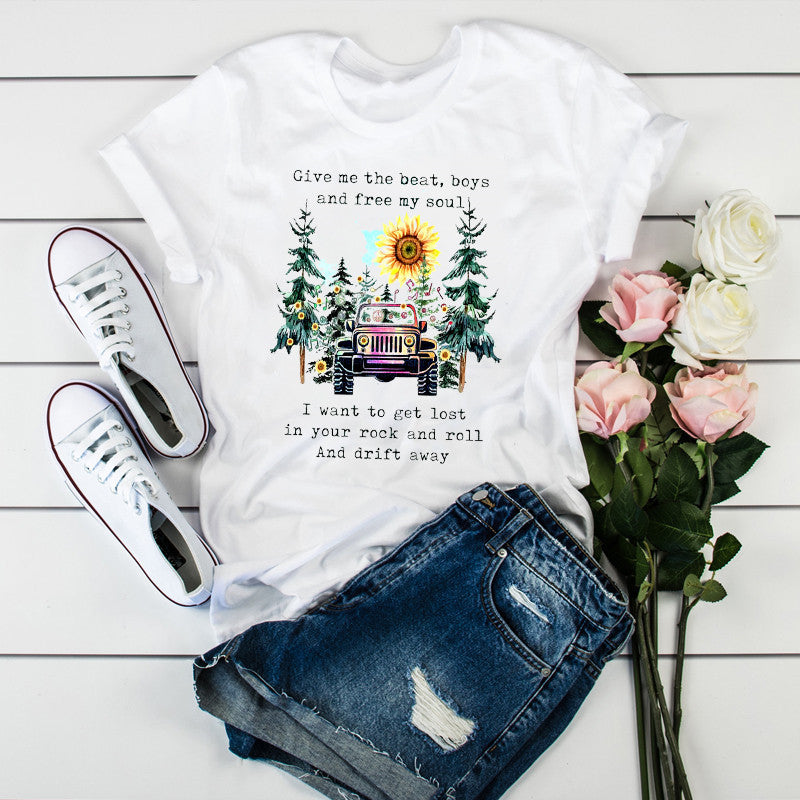 Camiseta de manga corta holgada para mujer, talla grande