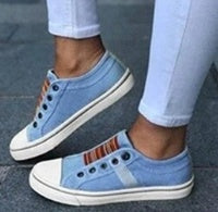Chaussure en toile extensible à bout rond