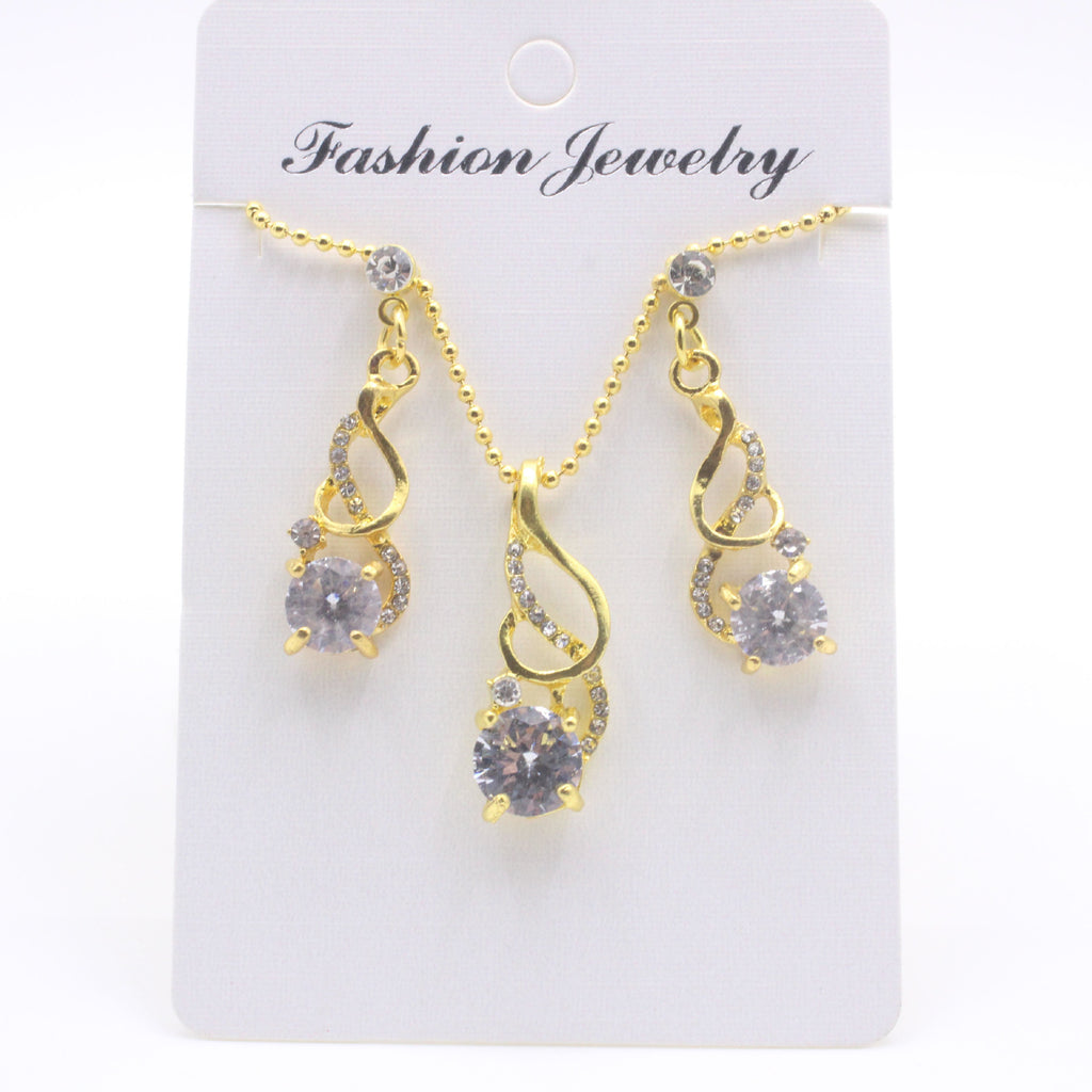 Boucles d'oreilles pendantes en cristal de zircon deux pièces