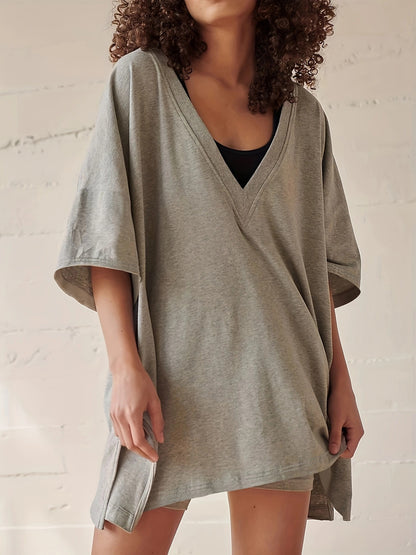 Ensemble deux pièces short et t-shirt décontracté pour femme