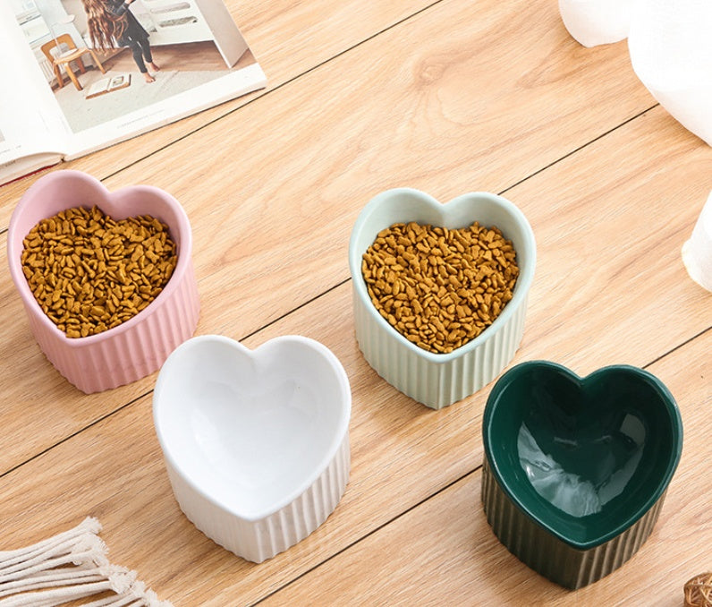 Cuenco de cerámica para mascotas con boca inclinada, práctico, duradero, productos para mascotas de uso diario en interiores