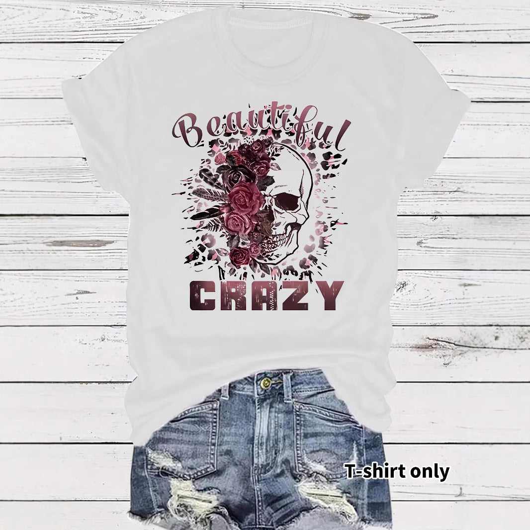 Camiseta con estampado de calavera