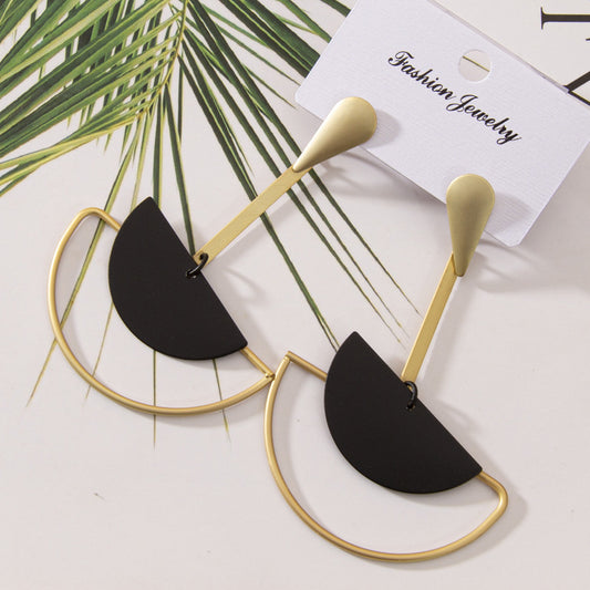 Long geometric earrings