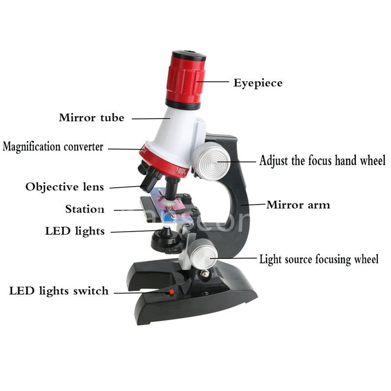 Microscope d'éducation et de sciences biologiques pour enfants