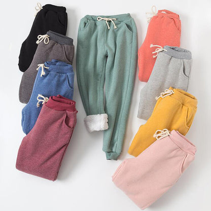 Pantalon de jogging matelassé en velours d'agneau