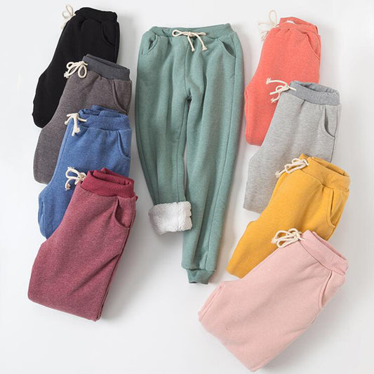 Pantalones de chándal acolchados de borreguito