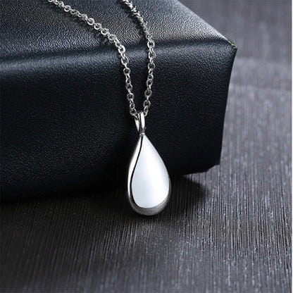 Collier flacon de parfum compte-gouttes en acier inoxydable, chaîne à cendres, urne funéraire, pendentif commémoratif avec chaîne