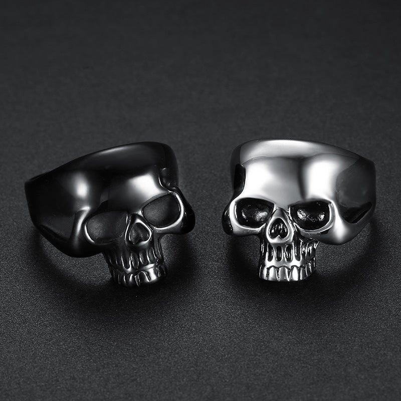 Série de bagues tête de mort style punk unique pour homme