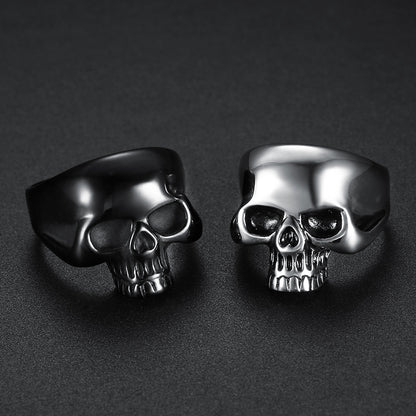 Série de bagues tête de mort style punk unique pour homme