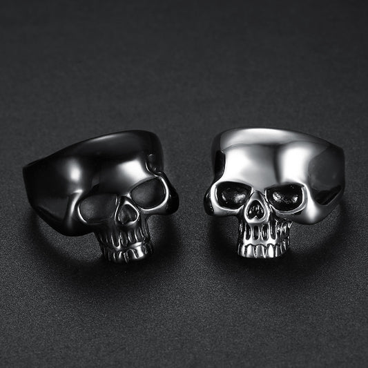 Série de bagues tête de mort style punk unique pour homme