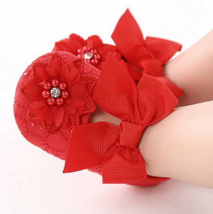 Chaussures pour bébé en dentelle floret pour femmes, chaussures pour bébé à semelle souple, chaussures pour bébé, chaussures de marche, chaussures de princesse