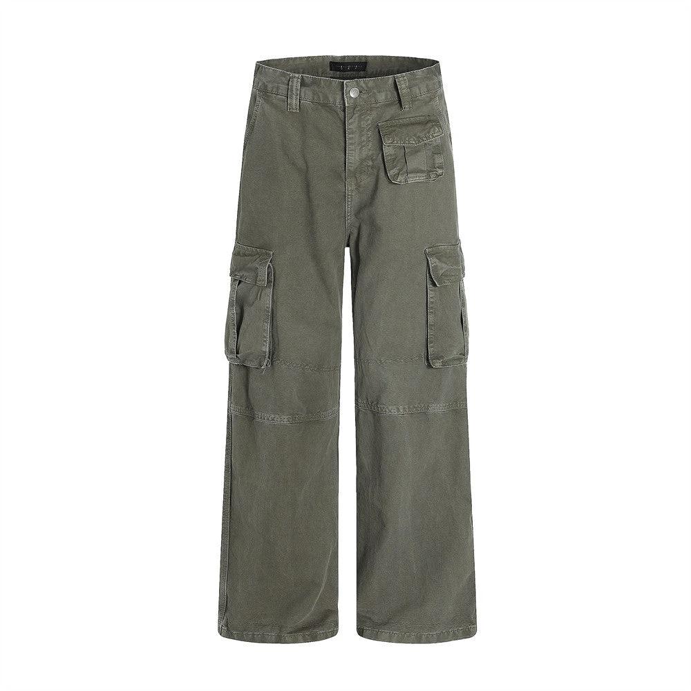 Loose Wide Leg Straight Leg Pants by eprolo
